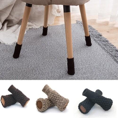 1Pc New Furniture Feet Pads Floor Protectors Cover Knitted Mute Anti Slip Chair Leg Feet Socks Covers Table Sofa Furniture Caps