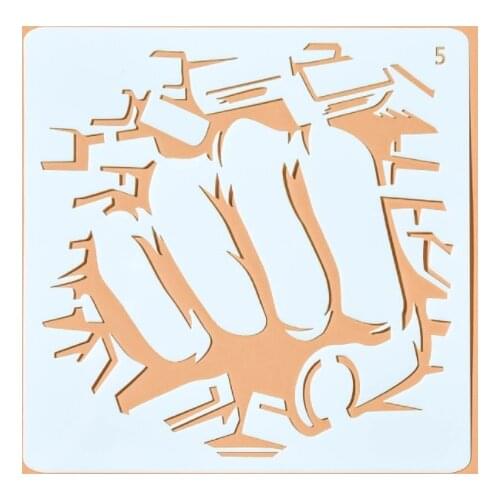 13*13 Fist pvc Layering Stencils for DIY Scrapbooking/photo album Decorative Embossing DIY Paper Cards Crafts