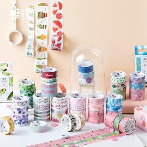 3 pcs/pack Seven Minutes Girl Heart Series Washi Tape Set Adhesive Tape DIY Scrapbooking Sticker Label Masking