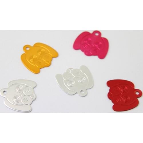 300 pcs/lot Aluminium Dog Face Tags for Pets Personalised for Dog, Cat, Pet, Puppy Kitten Collar Tag