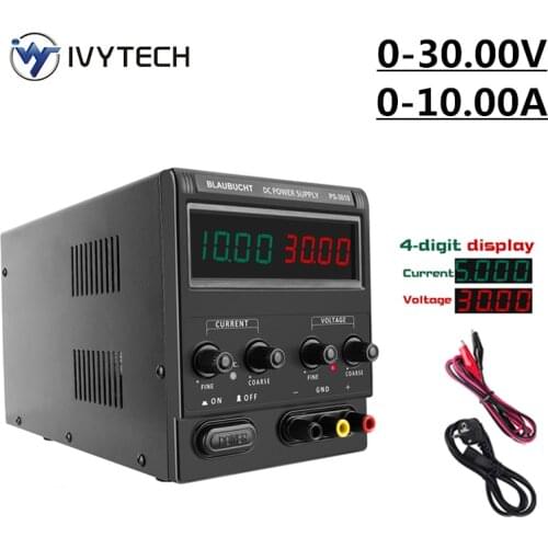 300W 10A 30V DC Power Supply Adjustable Laboratory Power Supply Digital Program-Controlled Switching Power Current LED Display