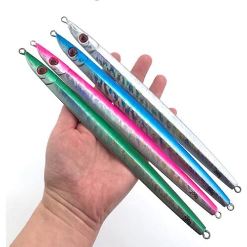 4PCS Deep Sea Glow Fast Sinking Jig Fishing Jigging Lure Jigbait Spoon Baits 120/160/200g