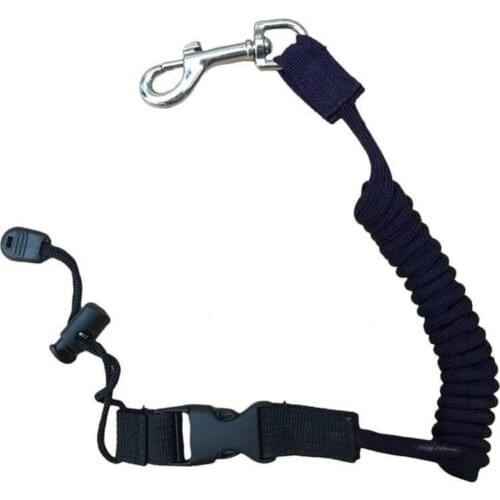 50% Hot Sale Elastic Surf Canoe Kayak Paddle Coiled Leash Cord Safety Fishing Rod Lanyard Universal Kayak Paddle Leash