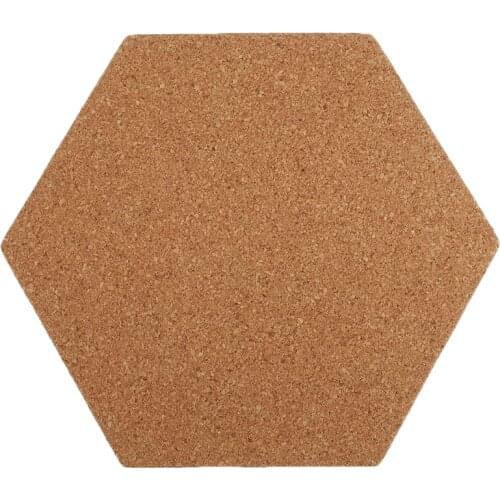 8/16/24 Pcs Self-Adhesive Cork Board Tiles Office Home Wood Photo Background Hexagon Stickers Wall Message Bulletin Boards