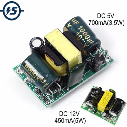 AC-DC 5V 700mA 3.5W Step Down Buck Converter AC 220V to 5V DC Transformer Power Supply Module 12V 450mA 5W