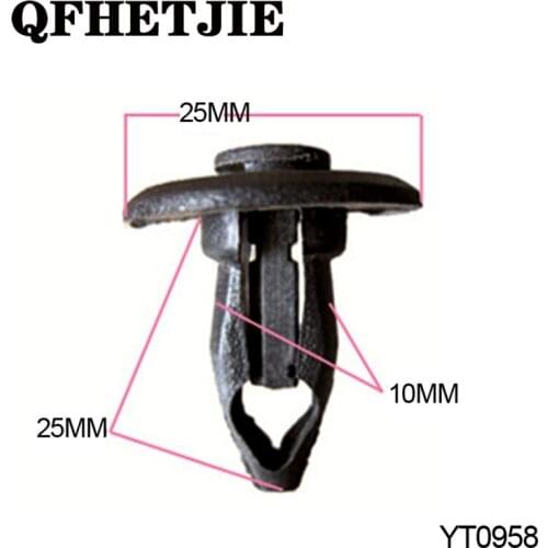 Automotive Fastener Clips for Buick Car Front and Rear Bumper Rivets Clamp Pushing Nail Pins 100 pcsYT-0958 Bumper Repair Parts