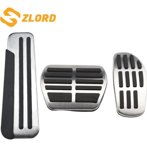 Zlord Car Pedals For Nissan Kicks 2016 2017 2018 2019 2020 2021 AT MT Stainless Steel Gas Brake Rest Pedal Cover Accessories