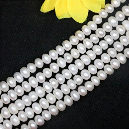 Free shipping AA+ Natural Freshwater Cultured Pearls Beads abacus Shape 100% Natural Pearls for Jewelry Making DIY Beads 38cm