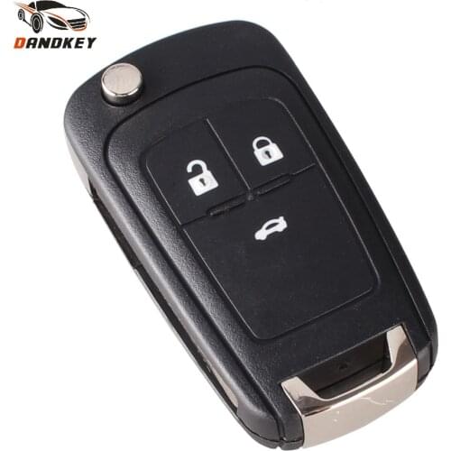Dandkey 3 Buttons Flip Remote Folding Car Key Fob Case for Vauxhall Opel nsignia Astra HU100 Car Cover key shell