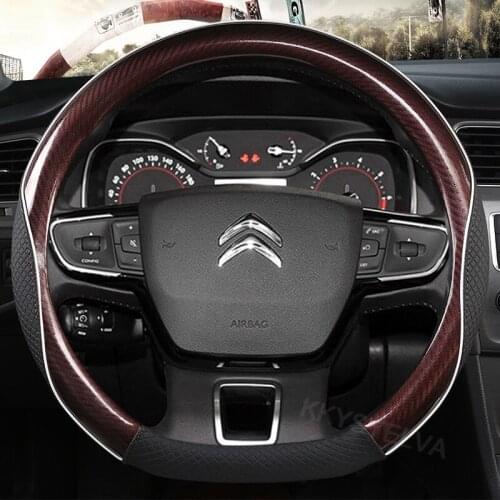 D Type Steering Wheel Cover For Citroen DS3 DS4 DS5 2009 - 2015 Grand C4 Picasso 2 2013 - 2021 Spacetourer 2016 - 2021 2020