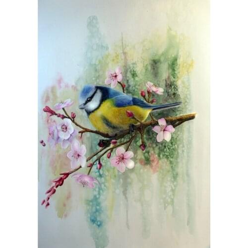 5D Diy Diamond painting cross stitch kit Diamond Embroidery A bird in the branches 3D Diamond mosaic pasted full rhinestone