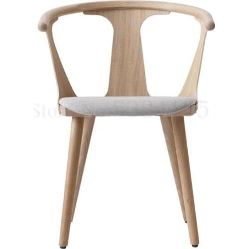 Designer Chair Dining Chair Simple Modern Light Luxury Home Tea Shop Chair Nordic Restaurant Solid Wood Cafe Tables And Chairs