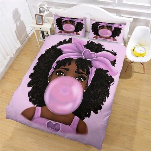 Home Bedding Set Luxury Duvet Cover Sheet Full Size Pillowcases Little Girl Cute Pink Modern Kids Comforter Queen Quality Silky