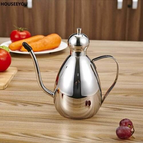 1L Large Capacity Gravy Boat Kitchen Practical Tools Olive Oil Can Vinegar Dispenser Soy Storage Canisters Soy Sauce Oil Bottle