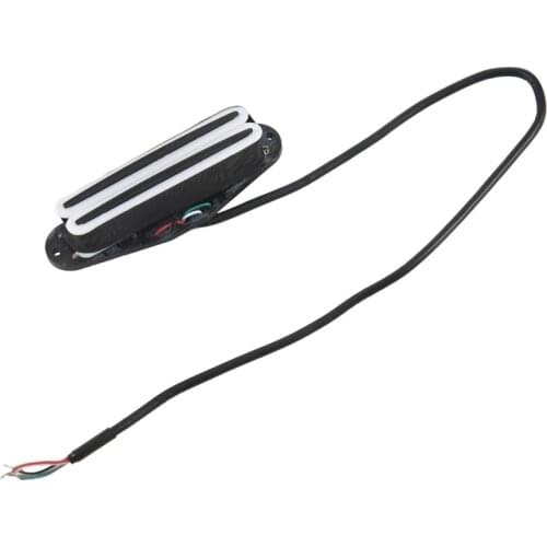 HOT Dual Hot Rail Blaster Humbucker Pickups for Stratocaster ST Tele Strat Squier Electric Guitar,silver body with black rails