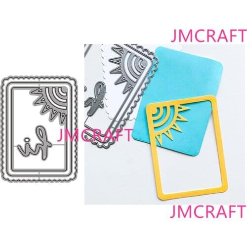 JMCRAFT 2021 New Sunlight And Border Frame Metal Cutting Dies DIY Scrapbook Handmade Paper Craft Metal Steel Template Dies