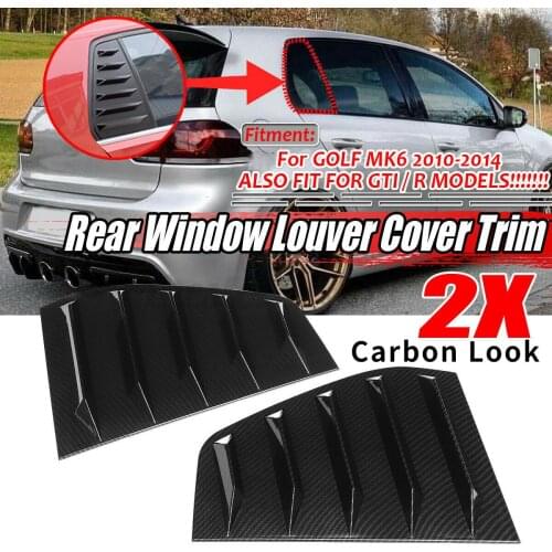 Carbon Look Window Louver Rear Side Vent Cover for GOLF 6 MK6 R 2010-2014