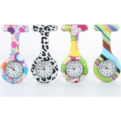 Arabic Numerals Verpleegster Horloge Round Bial Silicone Nurse Pocket Watch Brooch Jacket FOB Pocket Watch Reloj Enfermera Drops