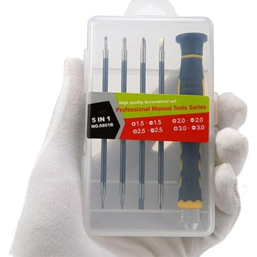 Multifunctional Hardware Tools 5 In 1 CRV Screwdriver For Dismantling Phones, Computers and Watches