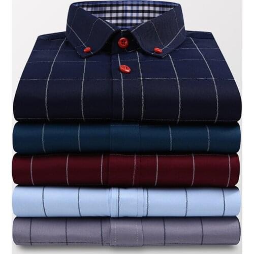 2021 Summer Thin MenS Business Formal Short Sleeve Shirt Classic Fashion Trend All-Match Slim Check Shirt Male New Brand Tops