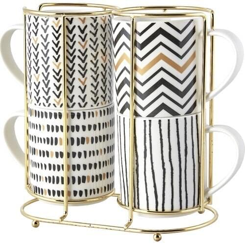 Roe Nomar 5 Piece Standing Porcelain Cup/Mug Set