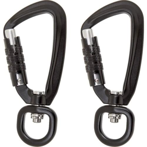 Pack Of 2 Outdoor Self Lock Carabiner Climbing Dog Clip Hammock Hanging Hook for Camping Traveling Climbing Accessories