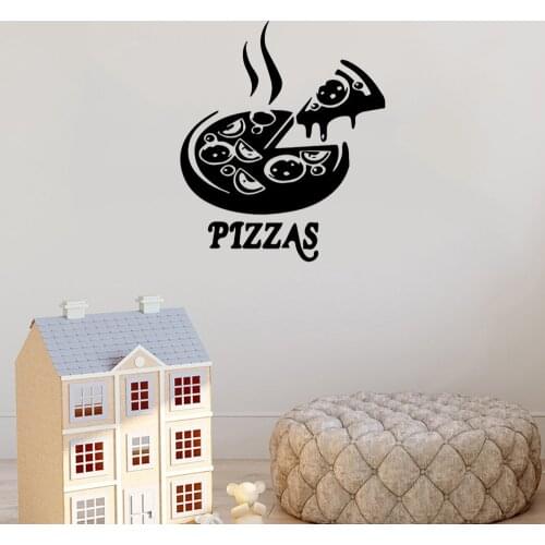 Delicious Pizza Wall Sticker Pizza Shop Wall Sticker For Kitchen Fast Food Restaurant Home Decor Vinyl Art Mural DW11231
