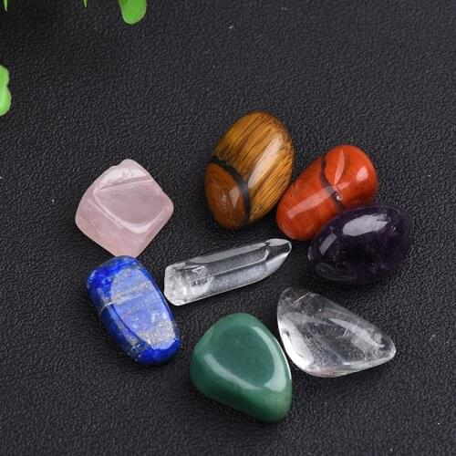 Natural Random 7 Chakra Original Ore Beads for Jewelry Making Crystal Healing Energy Stone Set Specimen Meditation Yoga Jewelry