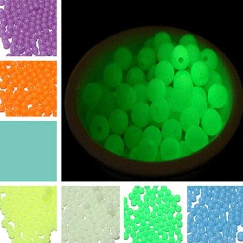 New Acrylic Luminous Beads DIY Jewelry Accessories Party Decoration 8MM*50pcs