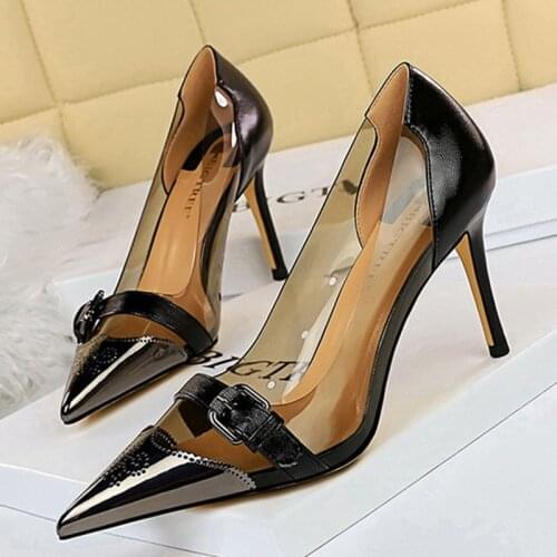 New Summer Sexy Lady Super High Heels Women Party Shoes Pointed toe Fashion Brand Women Pumps Ladies Thin Heel 9cm YX3421