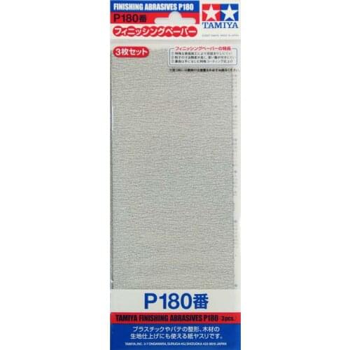 NEW Tamiya Finishing Abrasive P180 (3pcs) 87092