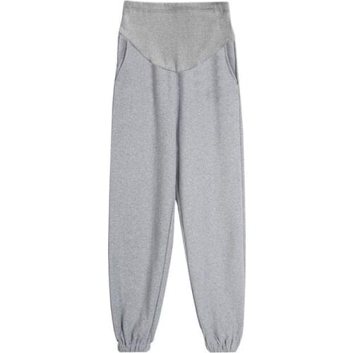 Autumn Cotton Maternity Pants High Waist Adjustable Belly Pants Clothes for Pregnant Women Sports Casual Pregnancy Trousers