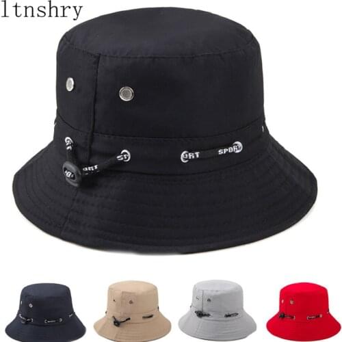 Summer unisex women sun hat fishing bucket cap Fishermans hat Bucket cap man hat summer faced sports man hat Flat top outdoor