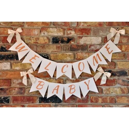 Welcome baby banner,baby shower decor,party decor,new born decor
