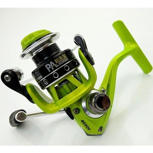 Paleamon BD500/650 high quality mini spinning fishing reel palm size colorful metal spool fish wheel BB5+1 green white reell