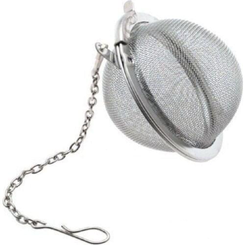 New Essential Tea Infusers Ball Mesh Filter Strainer Loose Leaf Herb Strainer Stainless Steel Secure Lock Home Kitchen Accessory