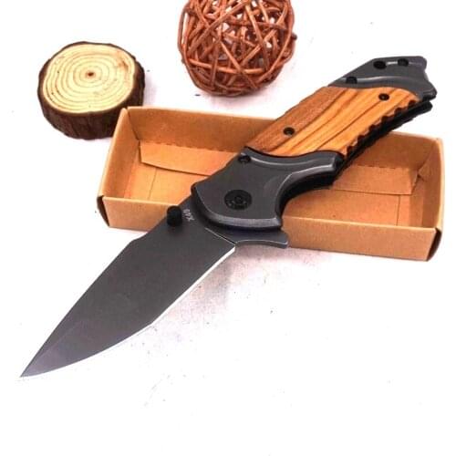 Folding Pocket Knife Survival Tactical Knife Combat Grey Titanium Camping Outdoor pocket Hunting Knives EDC defense Multi Tools