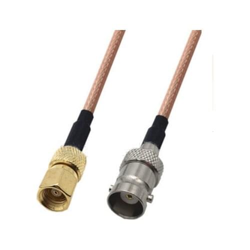 SMC Female to BNC Female Connector Pigtail Jumper RG316 Cable 50 ohm