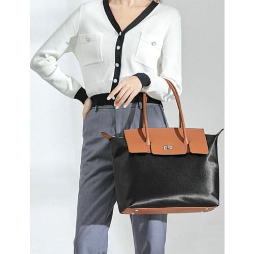 Fashion Tote Bag For Woman Handbag Macbook Air 13inch 14inch 15inch Laptop Bag Black Handbag Business OL Style Travel Bag