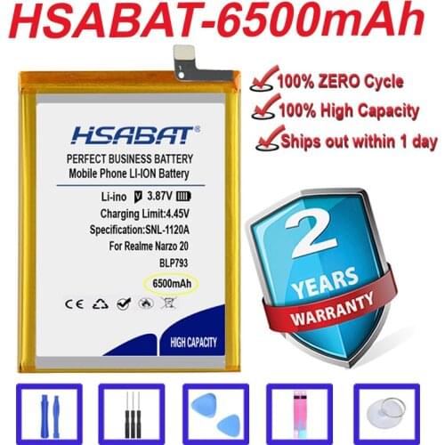 Top Brand 100% New 6500mAh BLP793 C11 C12 C15 Battery for OPPO Realme Narzo 20 in stock