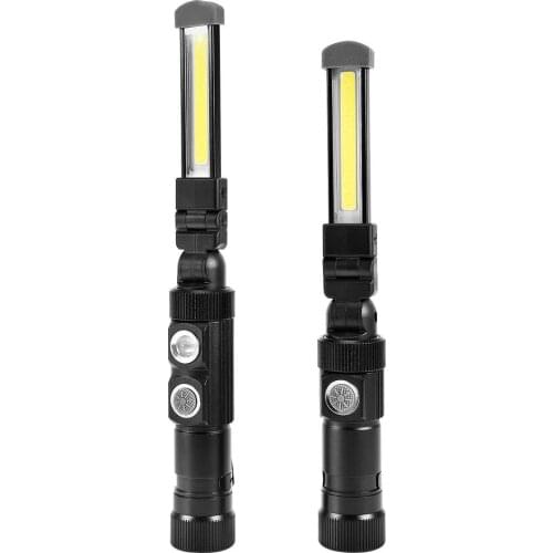 USB Rechargeable COB Flashlight Torch Portable 5-Mode Work Light Magnetic LED Lanterna Outdoor Camping Hanging Hook Lamp