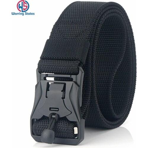Warring States 2019 New Metal Magnetic Buckle Mens Belt Adjustable Nylon Outdoor Tactical Belt Casual Jeans Unisex Belt