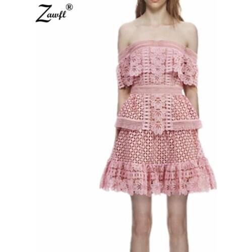 Розовые летние платья ZAWFL China At AliExpress