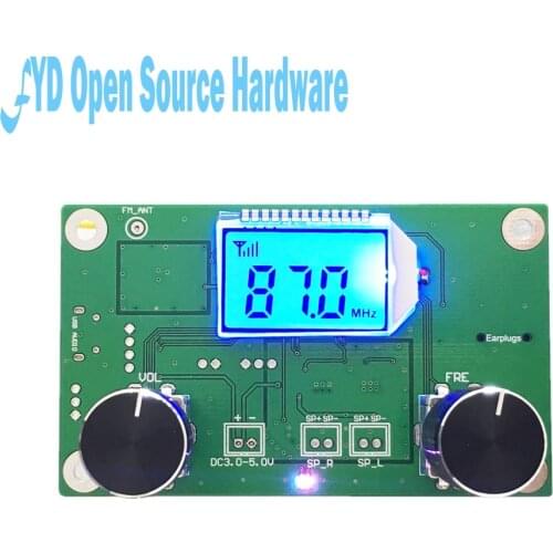 1pcs 87-108MHz DSP&PLL LCD Stereo Digital FM Radio Receiver Module + Serial Control
