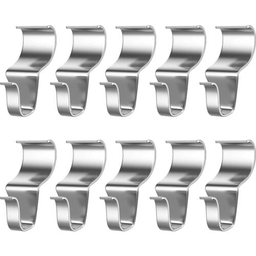 10pcs Stainless Steel Hooks Wallboard Punch Free Hook Vinyl Siding Clips for Home Decorations