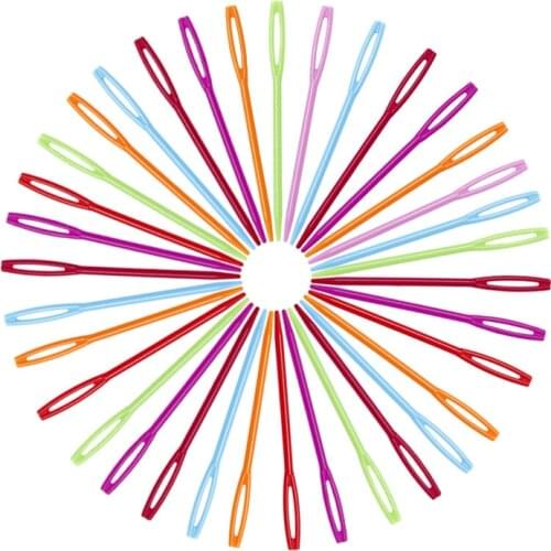 100PCS 7CM Colorful Plastic Hand Sewing Needle Yarn Darning Tapestry Knit Tool