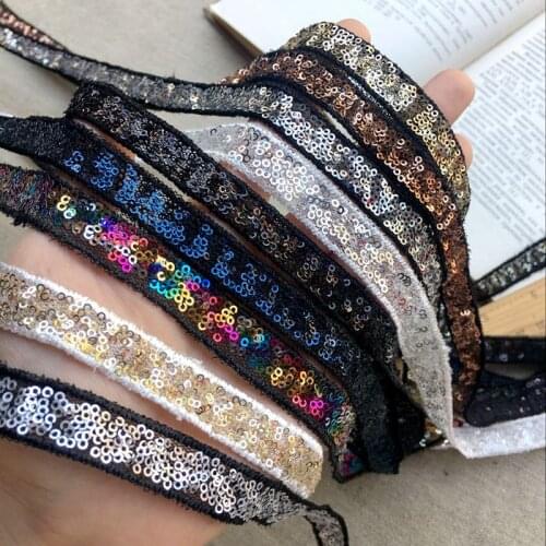 9 color mesh gauze sequins shiny beaded lace DIY wedding jewelry belt decoration material