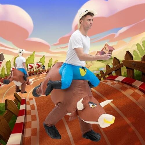 Bust Cow Costume Props Cosplay Explosion Walking Doll Cartoon Animal Inflatable Funny Decoration Clothing