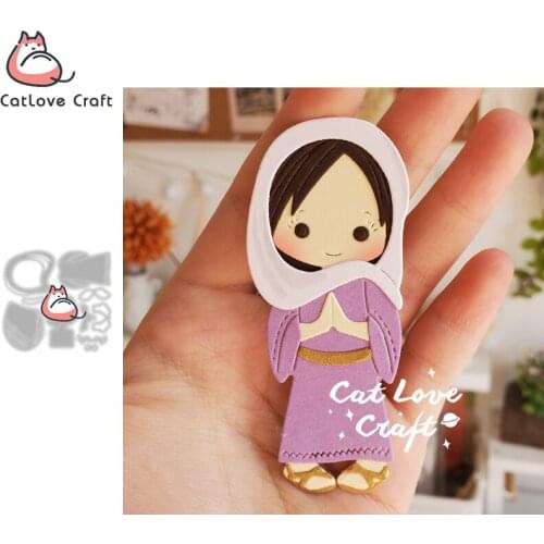 Catlove Praying Woman Easter Metal Cutting Dies Scrapbooking Stencil Die Cuts Card Making DIY Craft Embossing New Dies For 2021