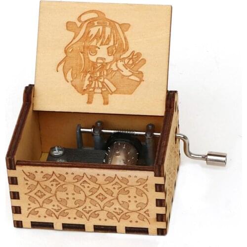 Y-Wooden Hand-Cranked Musical Box Child Toy Musical Boxes Christmas Gift New Year Gift Birthday Gift